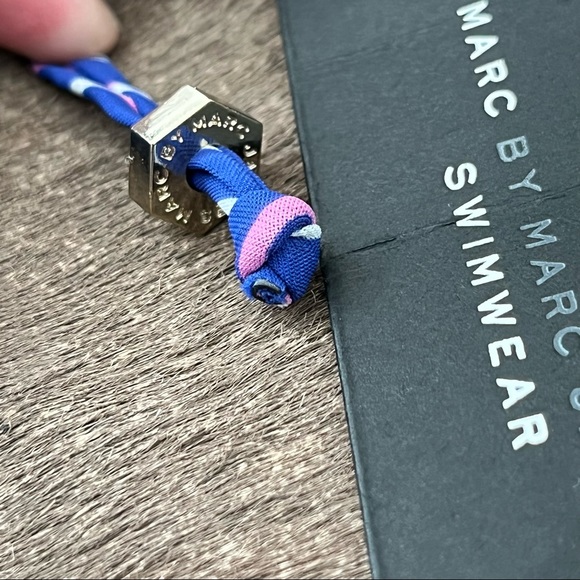 Marc by Marc Jacobs Striped Tie Logo Hardware Bikini Bottom - Picture 3 of 6